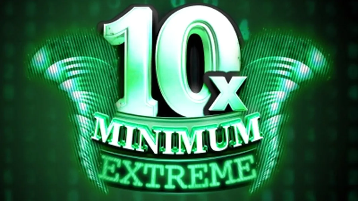 หน้าจอเกมสล็อต 10x Minimum Extreme ที่เน้นตัวเลขและดีไซน์ย้อนยุค
