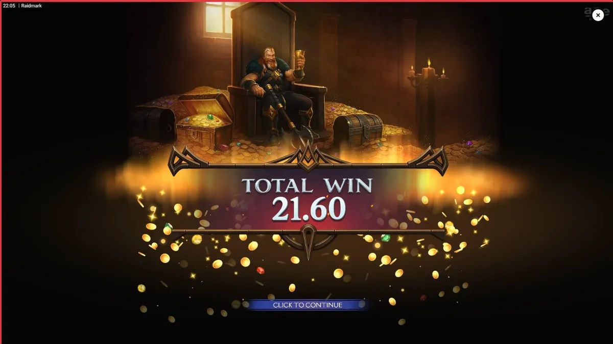 ภาพกราฟิกธีมไวกิ้งสุดดุดันจากเกมสล็อต Raidmark